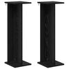 vidaXL Support de Plante 2 pc Ch&ecirc;ne Noir 25 x 25,5 x 80,5 cm