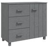 vidaXL Buffet HAMAR Gris fonc&eacute; 90x40x80 cm Bois massif de pin