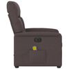 vidaXL Fauteuil de massage inclinable électrique Marron foncé Tissu