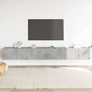 vidaXL Ensemble de meubles TV 3 pcs Gris b&eacute;ton Bois d'ing&eacute;nierie