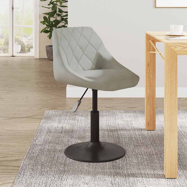 vidaXL Tabouret de bar Gris clair Velours
