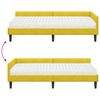 vidaXL Cadre de lit d'angle avec matelas Autre 2 pcs Jaune Velours