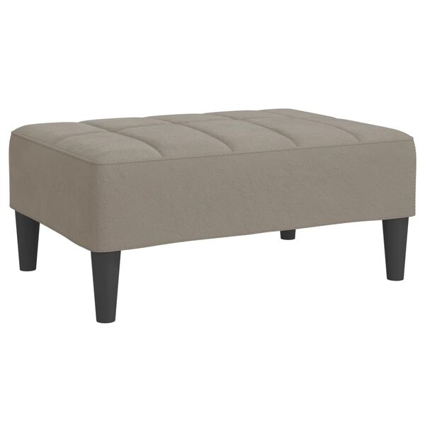 vidaXL Repose-pied Gris clair 78x56x32 cm Velours
