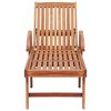 vidaXL Chaises longues lot de 2 avec coussin bleu royal Teck solide