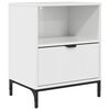 vidaXL Cabinet de chevet Blanc brillant 49 x 36 x 61 cm