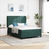vidaXL Lit &agrave; ressorts avec matelas Vert fonc&eacute; 200 x 160 cm Polyester