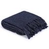 vidaXL Couverture en lurex 220 x 250 cm Bleu marine