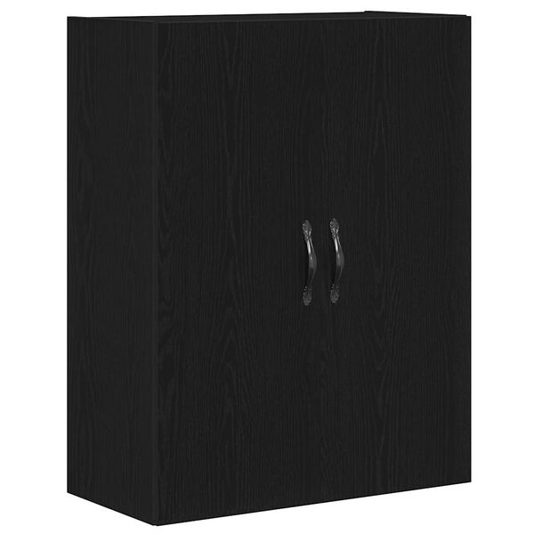 vidaXL Meuble mural Ch&ecirc;ne noir 69,5 x 34 x 180 cm Bois d'ing&eacute;nierie
