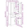 vidaXL Haut Armoire avec tiroir Ch&ecirc;ne artisanal 69,5 x 34 x 180 cm