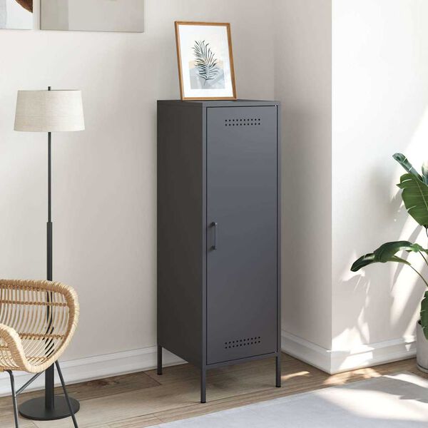 vidaXL Buffet haut anthracite 36x39x113 cm acier