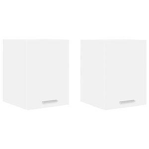 vidaXL Armoire suspendue 2 pcs Blanc 30 x 31 x 40 cm Bois d'ing&eacute;nierie