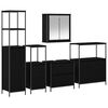 vidaXL Ensemble de mobilier de salle de bain 5 pc Noir