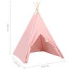 vidaXL Tente tipi d'enfants avec sac Peau de p&ecirc;che Rose 120x120x150 cm
