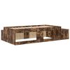 vidaXL Cadre de lit avec rangement Chêne fumé 90 cm Bois d'ingénierie