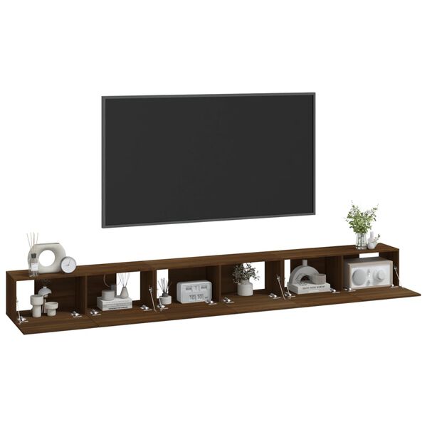 vidaXL Ensemble de meubles TV 3 pcs Chêne marron Bois d'ingénierie