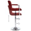 vidaXL Tabourets de bar lot de 2 rouge bordeaux similicuir