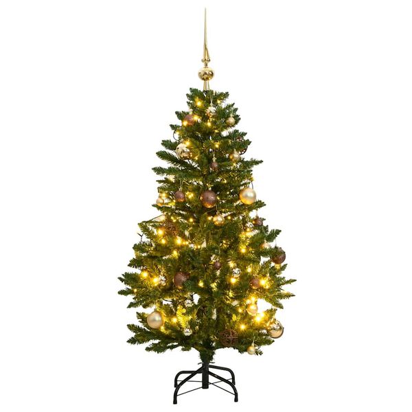 vidaXL Sapin de No&euml;l artificiel articul&eacute; 150 LED et boules 150 cm