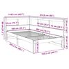 vidaXL Lit biblioth&egrave;que sans matelas 100x200 cm bois massif de pin