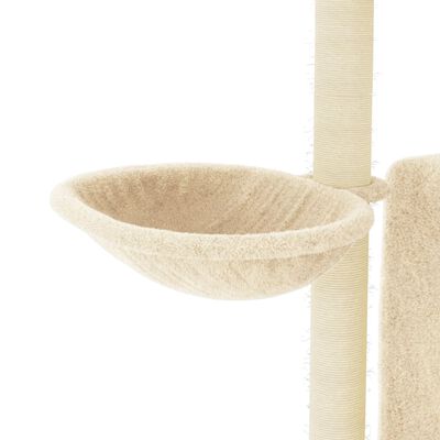 vidaXL Arbre à chat avec griffoirs en sisal Crème 96,5 cm