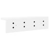 vidaXL Porte-manteau mural Blanc 40 x 10,5 x 10,5 cm Bois d'ing&eacute;nierie