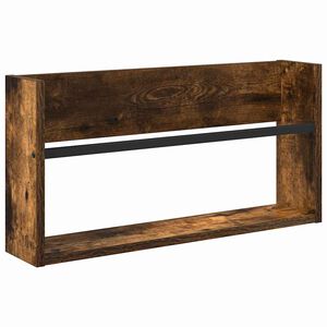 vidaXL &Eacute;tag&egrave;re &agrave; magazines avec &eacute;tag&egrave;re Ch&ecirc;ne fum&eacute; 60 x 12 x 30 cm