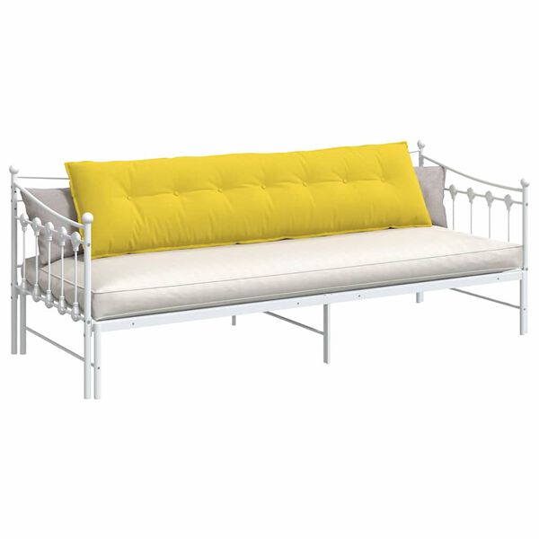 vidaXL Coussin de Dos Jaune clair 200 x 19 x 50 cm tissu