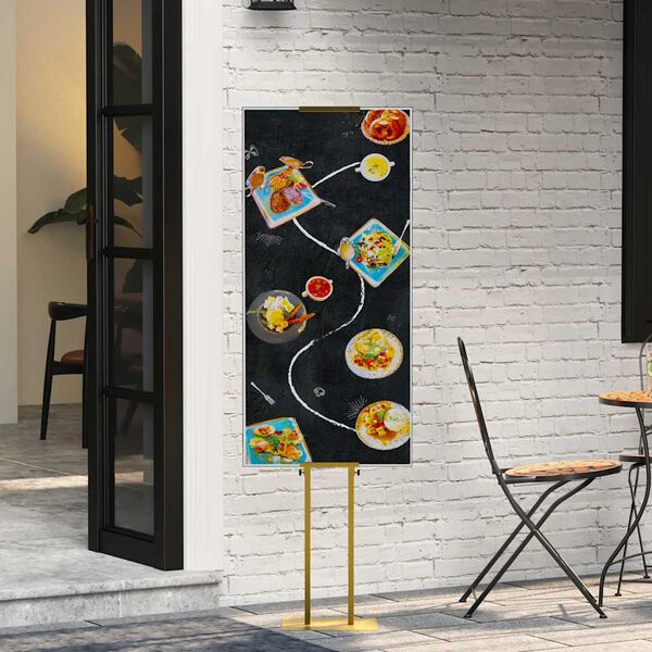 vidaXL Pr&eacute;sentoirs de salon 2 pcs Dor&eacute; 30 x 23,5 x 210 cm Acier