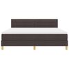 vidaXL Lit &agrave; ressorts avec matelas Marron fonc&eacute; 180 x 200 cm tissu