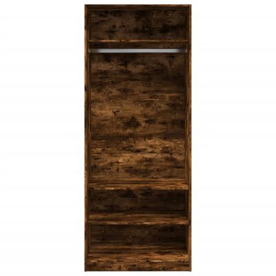 vidaXL Garde-robe chêne fumé 80x50x200 cm bois d'ingénierie