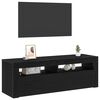 vidaXL Meuble TV Ch&ecirc;ne noir 120 x 35 x 40 cm Bois d'ing&eacute;nierie