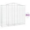 vidaXL Paniers &agrave; gabions arqu&eacute;s 13 pcs 200x50x160/180 cm Fer galvanis&eacute;