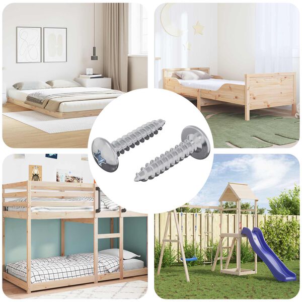 vidaXL Clou auto-perceur 2 pcs Zinc&eacute; 4 x 20 mm Acier