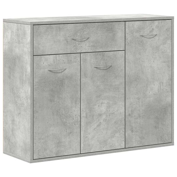 vidaXL Buffet Gris b&eacute;ton 88x30x70 cm Bois d'ing&eacute;nierie