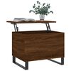 vidaXL Table basse Ch&ecirc;ne marron 60x44,5x45 cm Bois d'ing&eacute;nierie