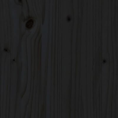 vidaXL Lit coulissant Noir Bois de pin massif 2x(90x200) cm