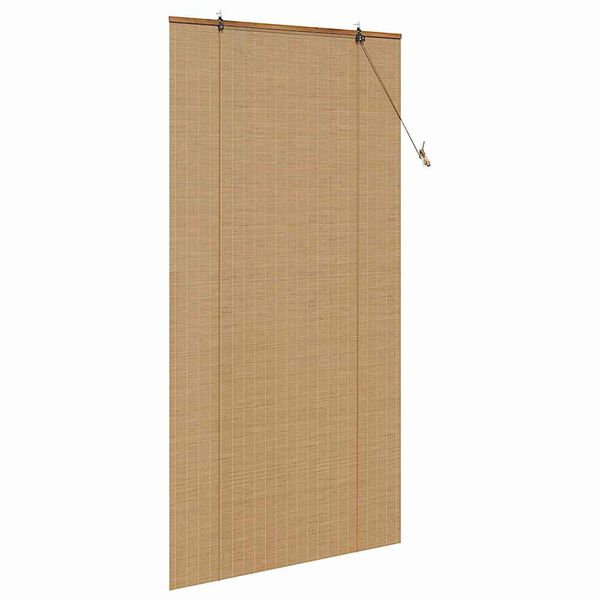 vidaXL Store enrouleur avec des rideaux Marron 100 x 220 cm Bambou