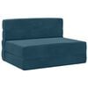 vidaXL Canap&eacute;-lit pliable Bleu 70 x 80 x 60 cm Tissu
