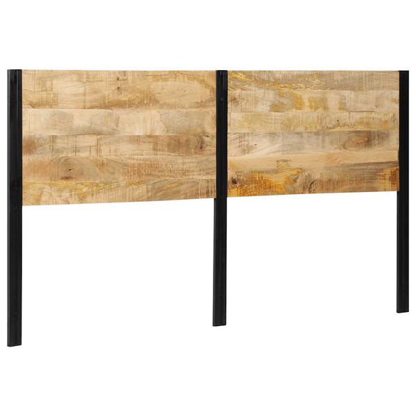 vidaXL T&ecirc;te de lit 180 cm bois massif manguier et fer