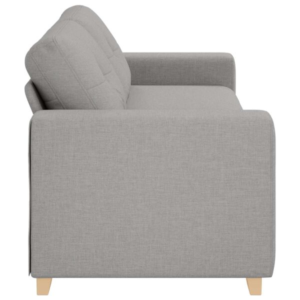 vidaXL | Sofa 3 places | avec coussin Gris nuage tissu