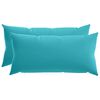 vidaXL Housse de coussin 2 pcs HEERLEN Turquoise 40 x 70 cm Polyester