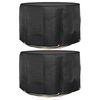 vidaXL Housses pour meubles de jardin 2 pcs 6 &oelig;illets &Oslash;125x75 cm rond