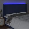 vidaXL T&ecirc;te de lit &agrave; LED Bleu 203x16x118/128 cm Tissu