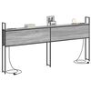 vidaXL Headboard de Rangement avec Station de Charge Sonoma gris