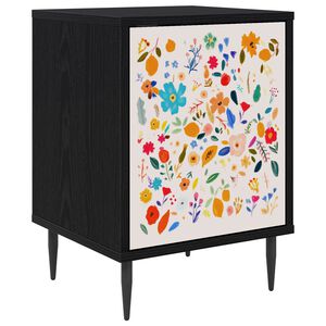 vidaXL Table de chevet MAINZ Ch&ecirc;ne noir 36 x 33 x 51 cm