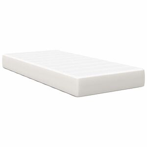 vidaXL Matelas de Lit avec matelas Cr&egrave;me 90 x 200 cm tissu