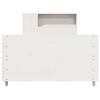 vidaXL Cadre de lit sans matelas blanc 75x190 cm bois de pin massif