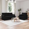 vidaXL Canap&eacute; 140cm 2 pcs Noir M&eacute;tал