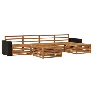 vidaXL Ensemble de canap&eacute;s d'ext&eacute;rieur 6 pc Naturel