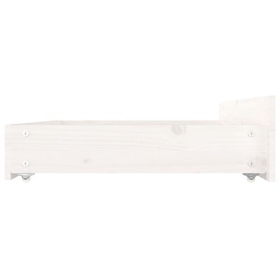 vidaXL Cadre de lit avec tiroirs Blanc 140x200 cm