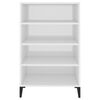 vidaXL Buffet Blanc brillant 57x35x90 cm Agglom&eacute;r&eacute;